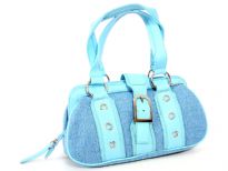 Jacquard Fashion Handbag. Top zipper closing.