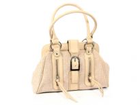 Jacquard Fashion Handbag. Top zipper closing