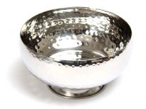 Hammered Stainless Steel Desert Bowl