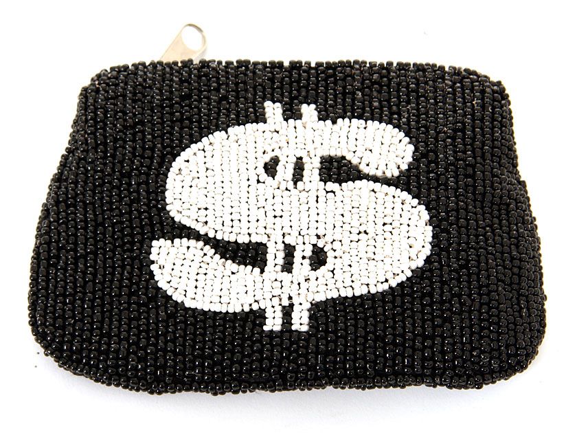 Wholesale Handbags dollar Hand Beaded Coin Purse
