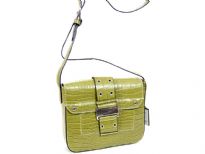 Crocodile embossed cross body bag.