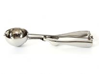 Stainless Steel 2 Oz. Disher Squeeze Handle.Weight: 122 gms.Length: 8.5 inches