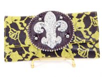 Fleur De Liz PVC Check Book wallet