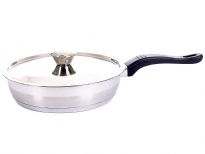 Stainless Steel Fry Pan with Lid - Capsulated Bottom