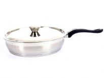 Stainless Steel Fry Pan with Lid - Capsulated Bottom