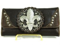 Fleur De Lis Licensed PVC Check Book Wallet