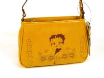 Betty Boop Printed PVC Handbag with zipper. Made with PU (polyurethane) and single strap. 