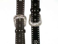 Ladies Belts/Sold Per Dozen. Studded belt with detail buckle.