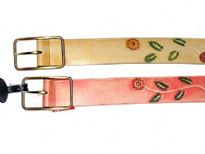 Ladies Belt with floral pattern.