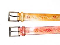 Ladies Belt with floral details.
