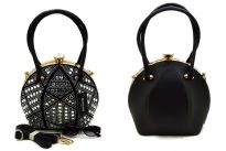 Fashion handbag studded with Rhinestones