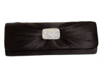 Rhinestones Buckle satin Evening Bag