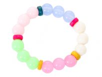 Extendable plastic beads bracelet<br> Sold per Dozen