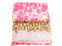 Add a pop of neon to your outfit with this lightweight scarf in 100% polyester. This semi sheer scarf features an allover leopard print in neon color with brown print towards the ends of the scarf. Hand wash. Imported.