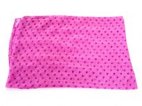 Small polka dots decorate this bright colored 100% polyester scarf which can be used all year around in number of possible ways. 
