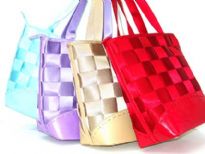 Poly weave handbag