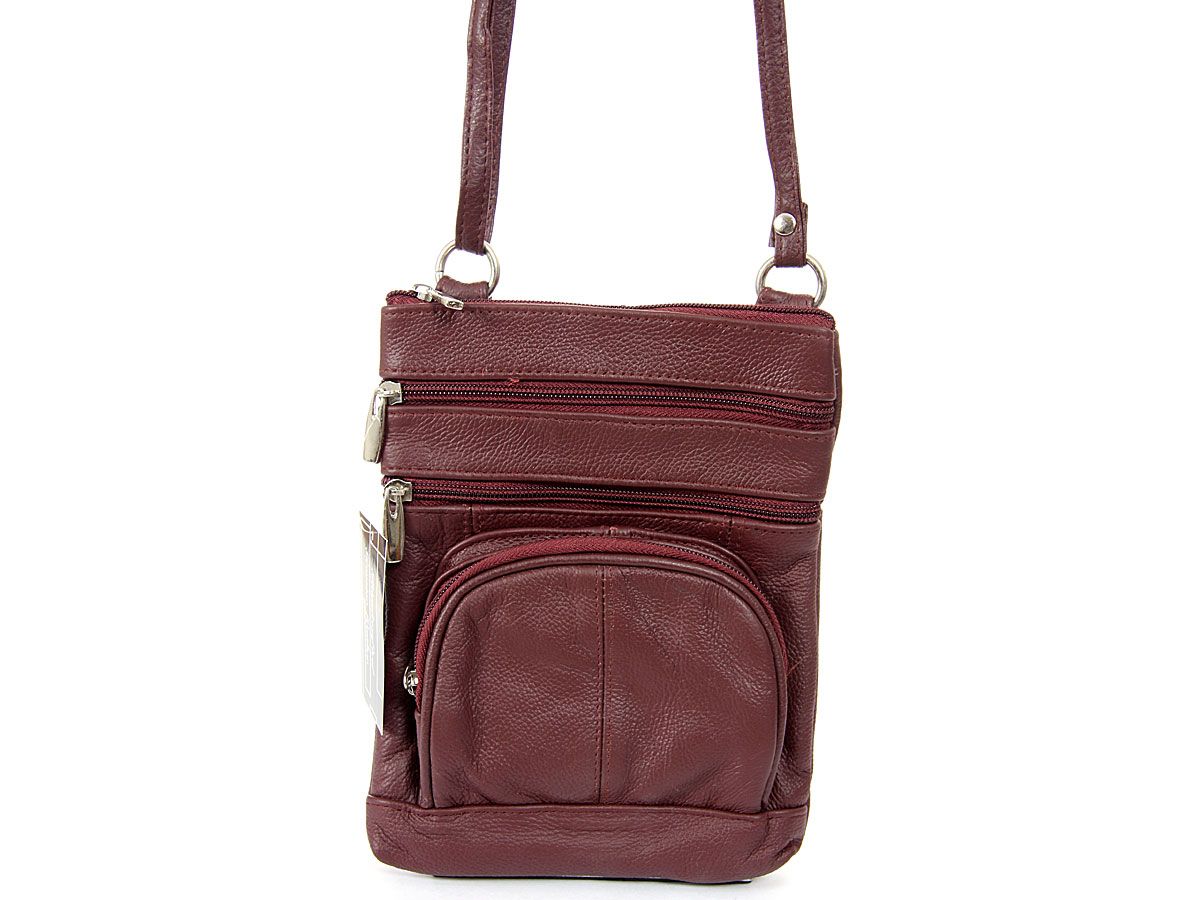 Wholesale Handbags #kp004-bur Genuine leather messenger bag. Top zipper ...