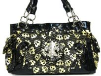 Printed PVC fashion Handbag. top zipper closing.