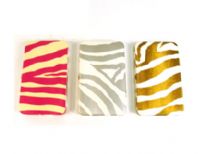 Zebra Print Metallic Frame clutch/wallet