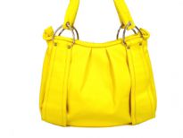Designer Inspired Shoulder Bag with straps and pleated details has a top zipper closure and a double handle. Made of PU (polyurethane).