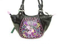 Fashion PU Handbag with Chinese embriodery 