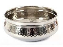 Stainless steel single wall 8 inches (1700 ml)Moroccan Dish Bowl. Made in India