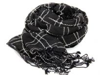 Yarn dyed 100% viscose open weave scarf. 