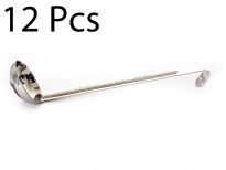 One piece measuring ladle with Stainless Steel Handle is a necessary item for any kitchen. Due to its 18-8 stainless steel construction the handle is extremely durable. This measuring handle has a hook end.