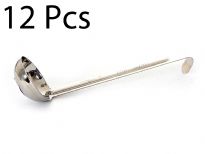 One piece measuring ladle with Stainless Steel Handle is a necessary item for any kitchen. Due to its 18-8 stainless steel construction the handle is extremely durable. This measuring handle has a hook end. 