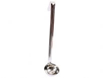 Stainless Steel 2 Oz. Measuring Ladle.Thickness : 0.9 mm Weight: 75 gms Length: 12 inches