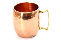100% Pure Copper Hand Made Hammered Moscow Mule Mug with Brass Handle.Capacity 16 Oz.