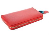 Leather ladies zipper wallet