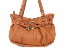 Double Handle PU Fashion Handbag, Top zipper closure