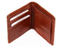 Genuine leather bi-fold men wallet