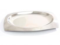 Stainless Steel Collared oval tray