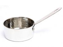 Stainless Steel Hammered Sauce Pan Dish - 4.25 inches
