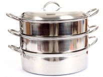 Stainless steel 3 pcs steamer set.