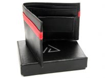 Bi-Fold Synthetic Leather Wallet with Black Box