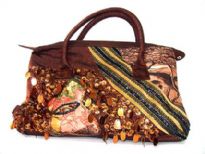 Rayon Fabric Sequin Handbag