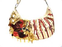 Rayon Fabric Sequin Handbag