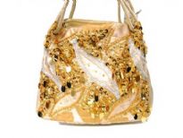 Rayon Fabric Sequin Handbag