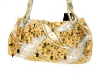 Rayon fabric Sequin Handbag