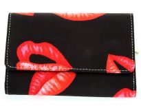 Lips print ladies wallet