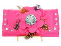 Flower Feather check book wallet