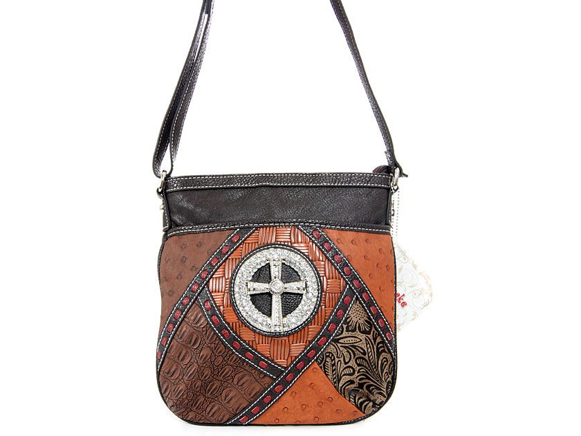 Wholesale Handbags #wwp-001c-br Patch-work messenger Bag. Top zipper ...