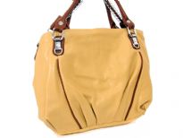 PVC Double Handle Bag. Zipper closing, inside center divider, outside back zipper pocket