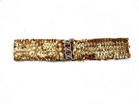 gold sequin belt