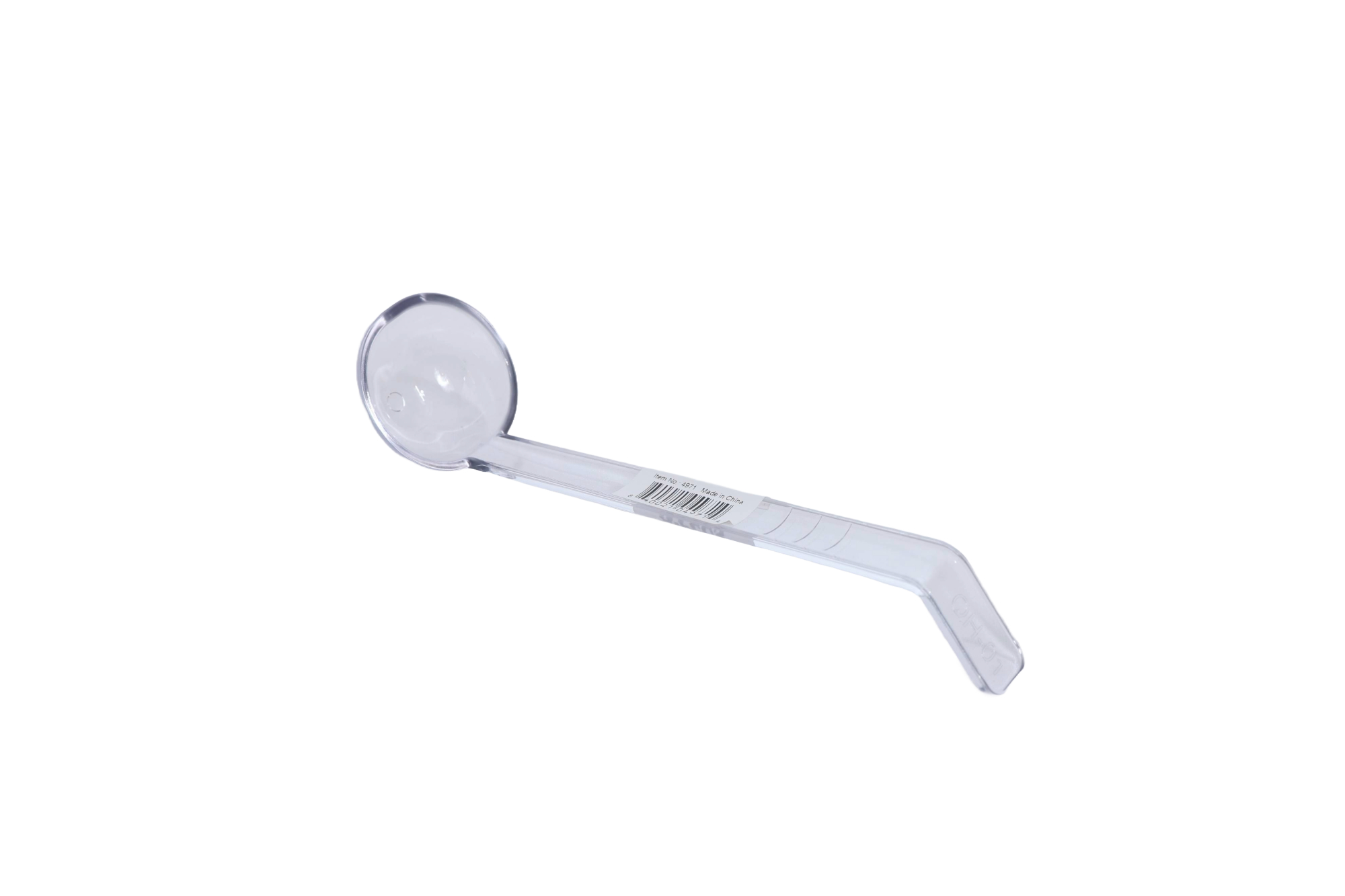 0.75 oz. Clear Polycarbonate Plain Handle Serving Ladle