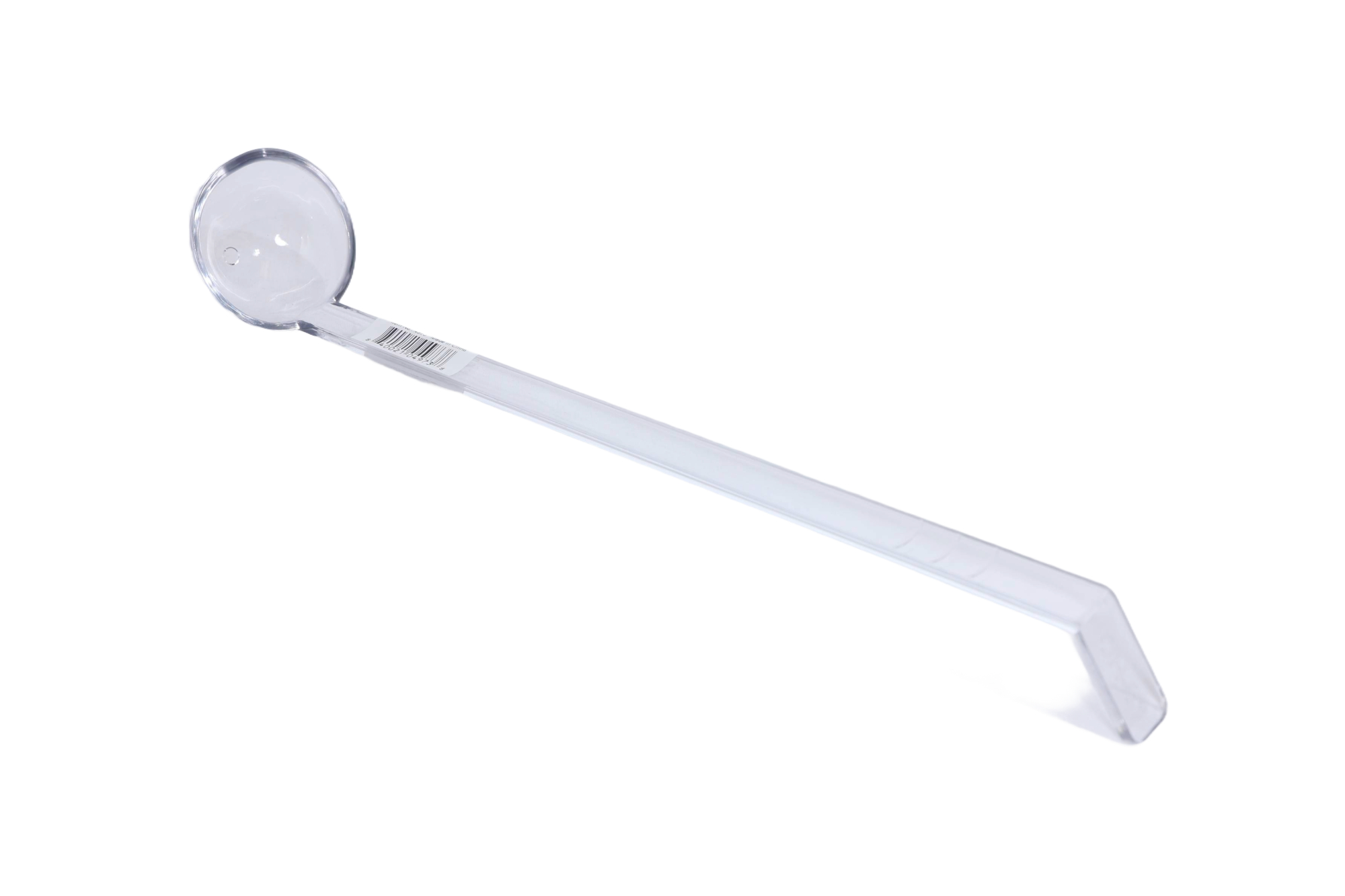 1 oz. Clear Polycarbonate Plain Handle Serving Ladle