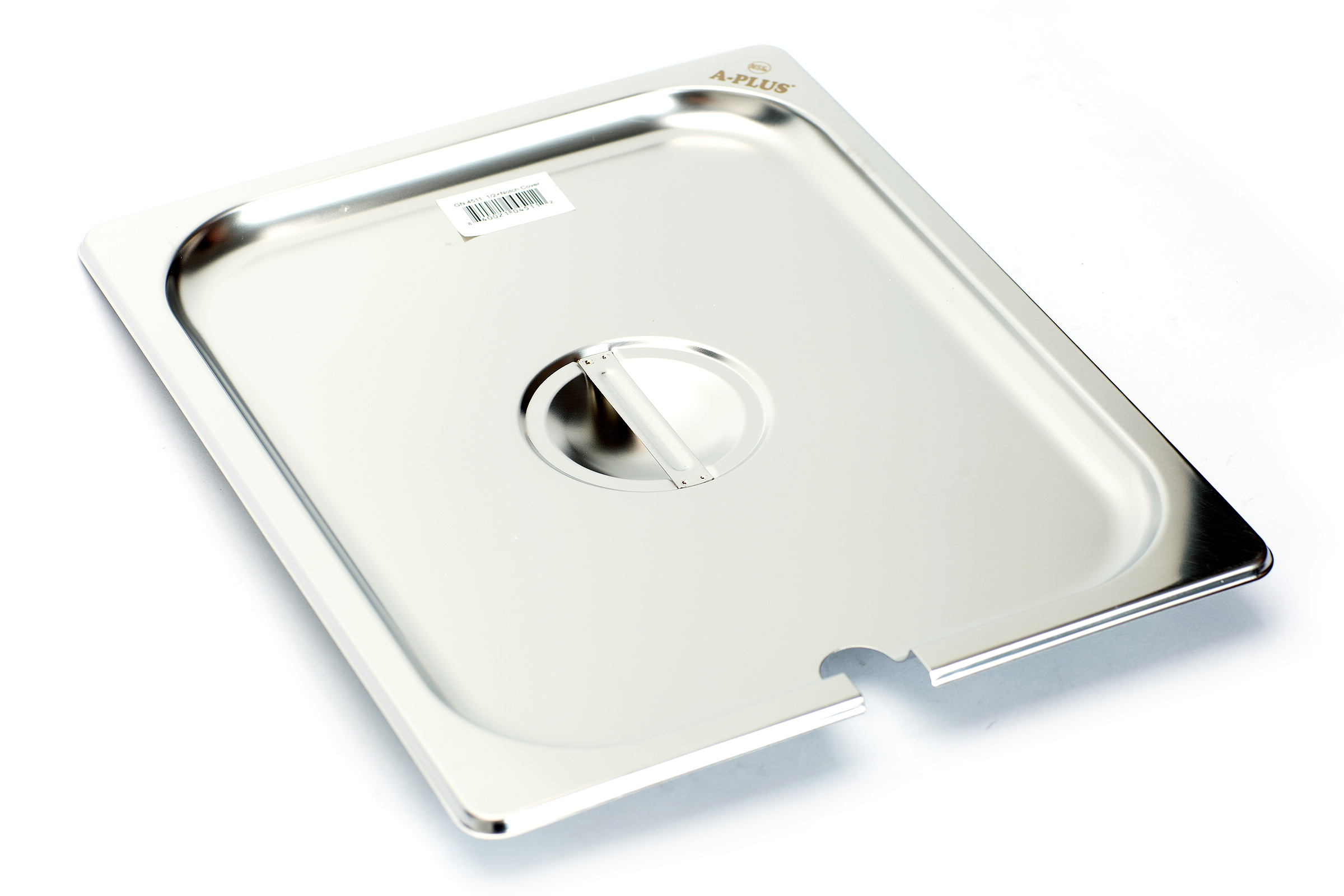1/2 Size 25 Gauge Steam Table Pan Food Pan Cover with Notch